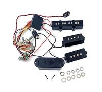 XANHOY Electric Guitar and Bass Tone Control Wiring Harness Pickup Set 3 Band Preamp Circuit with and Pickup Sets