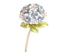 XANHOY Elegant Hydrangea Brooch in White Tones Sophisticated Flower Pin for Fashionable Women Seeking Styles and Detail