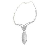 XANHOY Elegant Rhinestones Choker Necklace Adjustable Chain Luxury Crystal Short Neck Tie for Bridesmaid and Formal Occasion