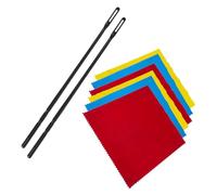 XANHOY Flute Rod and Cloth Music Instrument Tool Flute Swabs Flute Polishing Cloth