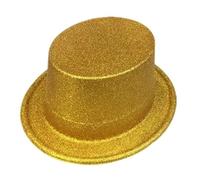 XANHOY Glittering Powder Cowboy Cap Fedora Hat Sparkling Flat Top Hat Panama Hat Costume Accessorie Magician Hat