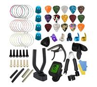XANHOY Guitar Accessories Guitar Tools Set with Guitar Strings, Bridge Pins, Tuner, Capo, Picks, Fingertip Protectors