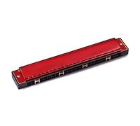 XANHOY Harmonica Harp Harmonica for Key of C 24 Hole Polyphony Organ Diatonic Mouth for Blues Folk for,Blue Green Red