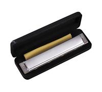 XANHOY Harmonica Harp Harmonica for Key of C 24 Holes Polyphony Organ Diatonic Mouth with for Case for Blues Folk for