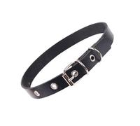 XANHOY Nightclub Necklace Cosplay Gothic Punk Rock Choker Chain Adjustable PU Leather Collar for Fashionable Youth