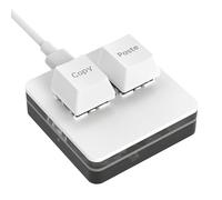XANHOY Portable 2 Key Macro Keypad, Single Hand Operate Mechanical Keyboard USB Color Lighting for Gaming and Accounting