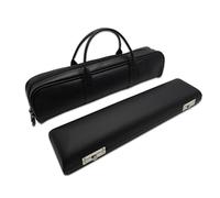 XANHOY PU Leather Flute Case Zippered Flute Case Carry Handbag with Double Carry Handle, Flute Storage Case for 17 Holes Flute