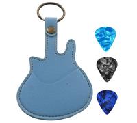 XANHOY PU Leather Picks Bag and Picks Carrying Case with Keyring for Guitar Bass Ukulele Guitar Picks Holder Case with 3 Picks
