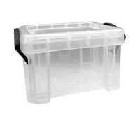 XANHOY Storage Box With Locking Lid Clear Organizer For Small Stationery Jewelry Sewing Classroom Small Boxes For Jewelry Storage