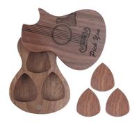 XANHOY Unique Wood Pick Box Light Weight Pick Box Open Guitar Pick Storage Cases Musical Instrument Accessories