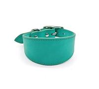 XANHOY Wide Padded Dogs Collar Genuine Leathers Puppy Collars for Lurchers Italian Greyhounds Comfortable Pet Dogs Accessories