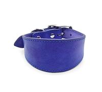 XANHOY Wide Padded Dogs Collar Genuine Leathers Puppy Collars for Lurchers Italian Greyhounds Comfortable Pet Dogs Accessories