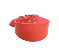 XANHOY Wide Padded Dogs Collar Genuine Leathers Puppy Collars for Lurchers Italian Greyhounds Comfortable Pet Dogs Accessories