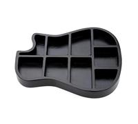 XANHOY Wood Guitar Shaped Picks Holder Case Multi-Compartment Picks Storage Box Plectrum Container Guitar Accessories