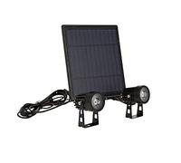 Xanlite | PACK2PSO350 LED Solar Powered Double Spotlight 8 Hour Runtime, with Projection Plate, Especially for Outdoor Use (IP44)