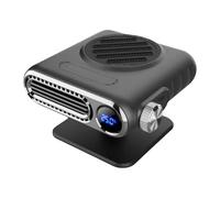 Xanorrg 1. 12V/24V Portable Car Heater With Digital Thermostat 150W Rapid Defrost Demister For Windshield & Cabin Winter Warmth Portable Car Heater