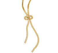 Xanorrg 1. Elegant Gold Stainless Steel Bowknot Necklace With Tassels Secure Lobster Clasp Jewelry For Women Wedding Party Luxurious Stainless Steel Chain Jewelry