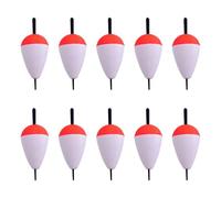 Xanorrg 10Pcs Red And White Foam Sea Fishing Bobber Sea Floating Buoys Fishing Stick Hard Fish Tackle Enduring Hard