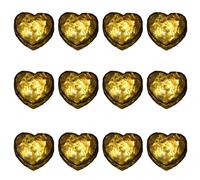 Xanorrg 12pcs Water Activated Heart Shaped Ice Cubes For Party Drink Accessories Beverage Cocktails Decorations Baby Bath Toy Flashing Heart Ice Cubes