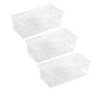 Xanorrg 2/3Pcs High Capacity Pencil Case Stackable Water Resistat Box Colored Storage Case Marker Organizers Office Desk Organizer with Removable Compartments