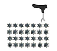 Xanorrg 28pack Golfs Cleats Secure Stability Spikes Professional Golfs Shoe Men For Enhancea Grip On Various Terrains Light Weight Golf For Comfort