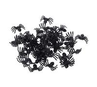 Xanorrg 50Pcs Small Black Fake Toys Funny Joke Prank Props Halloween Deco Doll Accessories Child Gifts
