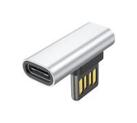 Xanorrg 90°Bend USB To Type C Adapter Connectors Reversible Plugs Inline Control For Easy Use In Tight Space Use Reversible USB To Type C