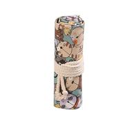 Xanorrg Cartoon for 12/24/36/48/72 Holes Canvas Roll Pen Curtain Pencil Bag for Case Curtain Pendant Weights