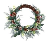 Xanorrg Christmas Wreath Artificial With Pinecone Berries For Front Door Hallway Garden Indoor And Outdoor Decoration Christmas