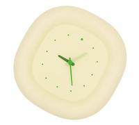 Xanorrg Contemporary Creamy Yellow Bubble Desk Clock Quiet Movements ABS Battery Operated Wall Home Study Decors Quiet Movements Bedsides