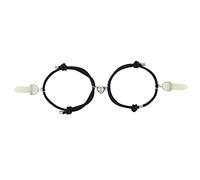 Xanorrg Couple Mutual Attraction Magnet Matching Bracelets Hexagon Column Pendant Rope Braided For Couple Bracelets For Boyfriend And Girlfriend Long Distance