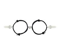 Xanorrg Couple Mutual Attraction Magnet Matching Bracelets Hexagon Column Pendant Rope Braided For Couple Bracelets For Boyfriend And Girlfriend Long Distance