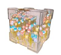 Xanorrg Do It Yourself Flower Cube Night Light Set Customizable Lamp for Artistic Think&Crafting Enthusiasts Embraces Creativity Light for Kids Lights for Adults
