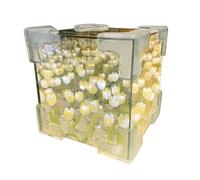 Xanorrg Do It Yourself Flower Cube Night Light Set Customizable Lamp for Artistic Think&Crafting Enthusiasts Embraces Creativity Light for Kids Lights for Adults
