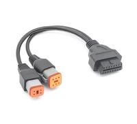 Xanorrg Efficient Motorbike Scanner Adapter Cable Essential Tool For 6+4 Pin Diagnostic Task Efficient Diagnosis Easy Plugs And Play