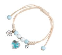 Xanorrg Elegant Floral Friendship Charm Comfortable Woven Friendship Bracelets With Unique Dried Flower Designs Adjustable Wristbands