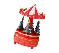 Xanorrg Hand-Cranked Rotating Christmas Tree Music Box With Festive Melodies Holiday Home Tabletop Decor For Family Gifting Decorative Rotating Christmas Tree Music Box