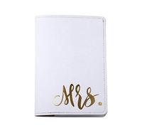 Xanorrg Mr Mrs Married Wedding Honeymoon Leather Passport for Case Holder Travel ID Credit Card Protector for Couples Purses for Women