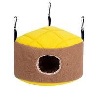 Xanorrg Pet Cage Hideaway with Warm Layered Construction Design | Thick Plush Lining and Foam Middle Layer, Single Round Entrance, Triangular Retreat for Cage Corner Placement