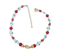 Xanorrg Playful Cartoon Vegetable Fruit Beaded Necklace with Sparkling Rhinestones and Comfortable Fastener Lovely Food Shaped Clavicle Chain