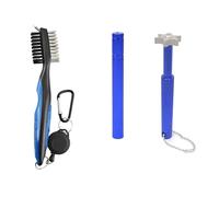 Xanorrg Portable Golf Clean Tool Set Soft Bristles Club Brush Cleaner Grooves Sharpener For Uand V Grooves Brush Cleaning Tool Accessory