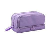 Xanorrg Portable Handle Pencil Pouch with 4 Compartments, Large Stationery Organizer, Oxford Cloth High Capacity Pen Bag, for Kids, Women, Men, Teenagers, Students