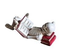 Xanorrg Reading Skull Figure Resin Statue Skeleton Reader With Book For Adding Character To Bookshelves And Office Abstract Art Craft