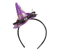 Xanorrg Witch Hat Headband For Child Cosplay Party Costume Novelty Wizard Cap Hairband Holiday Masked Ball Headgear Accessories Halloween Headbands Headband Halloween Cosplay Party Costume