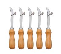 Xanorrg Wood Handle Leather Edging Creaser Tool Adjustable Skiving Working For Craft 0.5mm 1.2mm 1.5mm Leathercraft