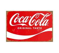 Xanovir Coke Tin Sign Metal Poster Vintage Wall Decor, Coca Cola Original Taste, for Pub Restaurants Cafe Club Plaque Man Cave Wall 8x12 Inch
