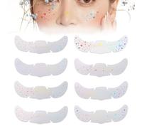 Xanthelle Glitter Freckles Tattoo, 16 Pieces Festival Glitter Tattoos for Face, Holographic Freckles, Ideal for Festivals and Halloween