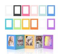 Xanthelle Magnetic Picture Frames, 12 Pack Mini Magnetic Photo Frames, Small Self-Adhesive Picture Frames, Magnetic Frames for Fridge, School & Office