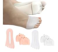 Xanthelle Toe Spreaders, 2 Pairs Hallux Valgus Corrector Toe Separators for Women and Men with 2 Pairs of Toe Socks, Silicone Toe Spacer, Bunion Corrector