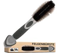 XANTOS Wheel Rim Brush - Rim Brush for Easy Care and Cleaning of Alloy Wheels from Car and Motorcycle - Double Brush for Steel and Alloy Rims, Rim Cleaner Alloy Wheels